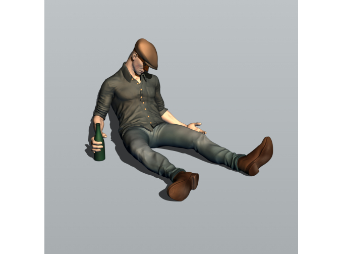 Фигура Дядя Лёня (масштаб 1:24), окрашенная