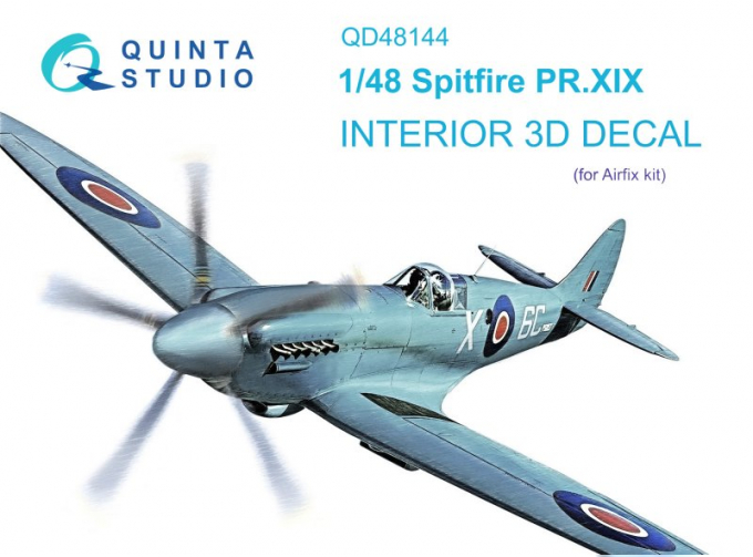 Декаль интерьера кабины Spitfire PR.XIX (Airfix)