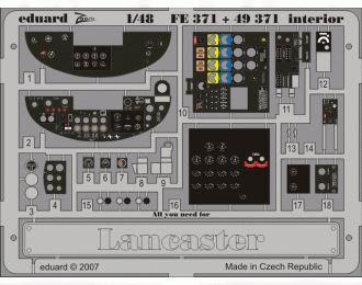 Цветное фототравление для Lancaster interior