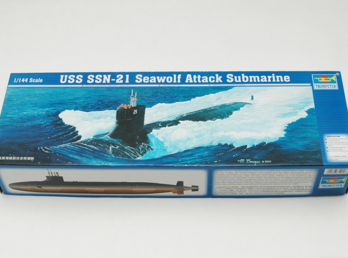 Сборная модель Американская подводная лодка USS SSN-21 Sea wolf