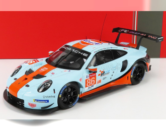 PORSCHE 911 991 Rsr 4.0l Team Gulf Racing N 86 24h Le Mans (2018) M.Wainwright - B.barker - A.Davison, Light Blue Orange