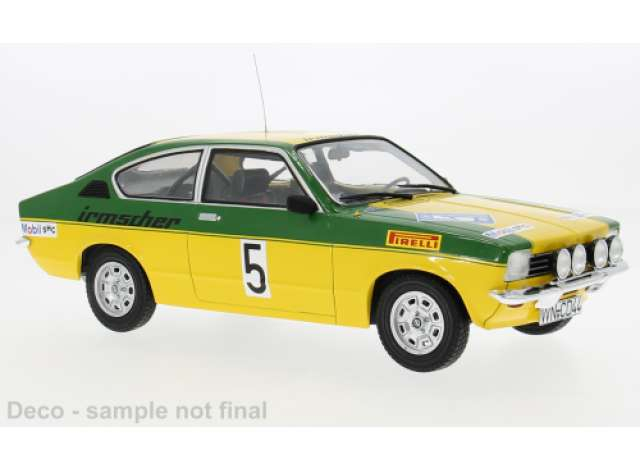 OPEL Kadett C Coupe GT/E, International Sachs Winter Rallye #5 Walter Smolej i Christian Geistdörfer (1976), yellow/green