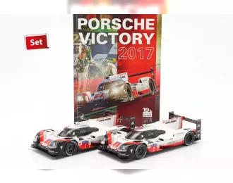 Набор из двух моделей PORSCHE 919 Hybrid №1 / №2 24h LeMans №1: Neel Jani, Nick Tandy, André Lotterer / №2: Timo Bernhard, Brendon Hartley, Earl Bamber (2017)