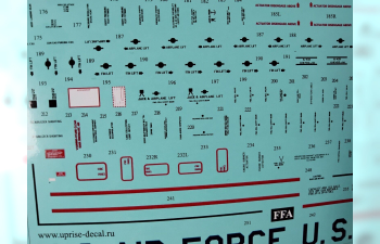 Декаль для F-105D/G Thunderchief тех. надписи