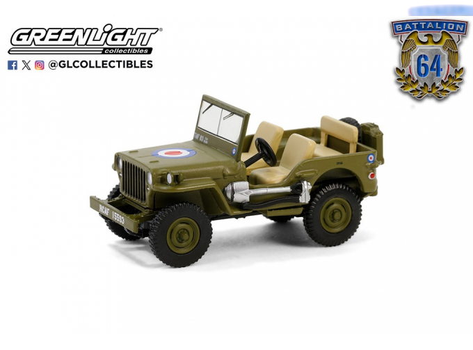 WILLYS JEEP "British Army Command Car" (1942), Military Green