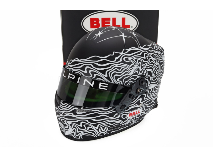 BELL HELMET Mick Schumacher 2025 24h Le Mans Wec Team Alpine Endurance, Black White