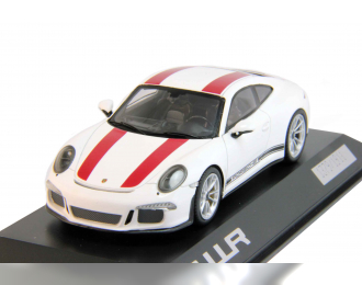 PORSCHE 991R, white with red stripes