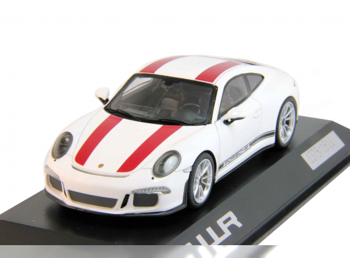 PORSCHE 991R, white with red stripes