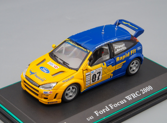 FORD Focus WRC 2000 Rapid Fit #7, yellow / blue