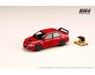 MITSUBISHI Lancer Evolution 8 MR GSR with engine display model, red solid