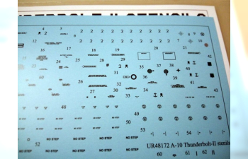 Декаль для A-10A Thunderbolt-II, тех. надписи