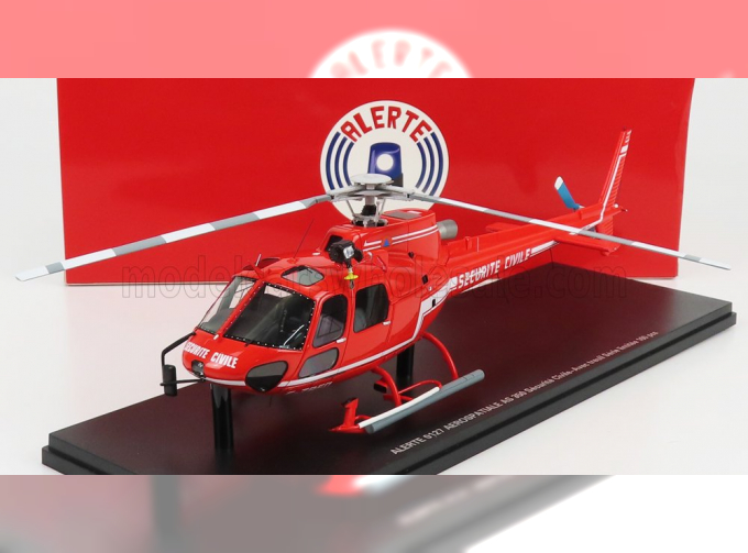 AEROSPATIALE As 350 Helicopter Securite Civile (1979), Red