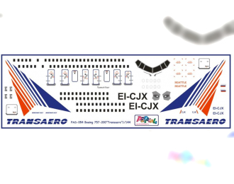 Декали Boeing 757-200 Transaero EI-CJX