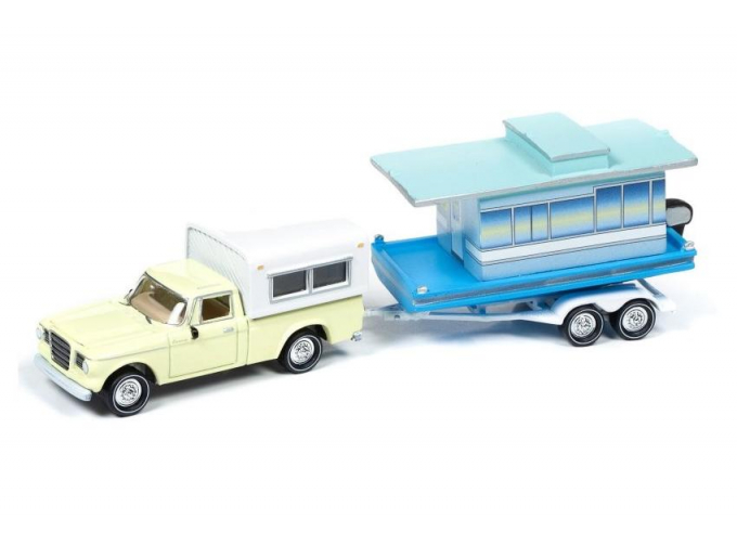 STUDEBAKER Pickup with Houseboat (1960), light yellow