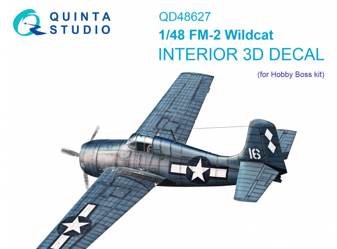 3D Декаль интерьера кабины FM-2 Wildcat (Hobby Boss)