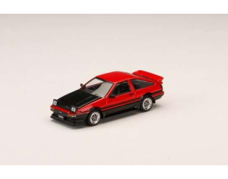 TOYOTA Sprinter Trueno GT APEX (AE86) Late Ver. JDM Style Carbon Bonnet, red/black