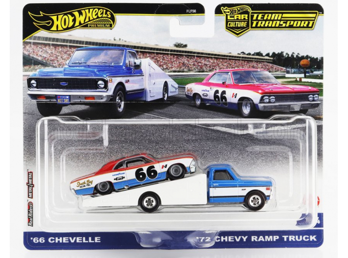 CHEVROLET Chevy Ramp Truck With CHEVROLET Chevelle №66 Racing (1966), Blue White Red