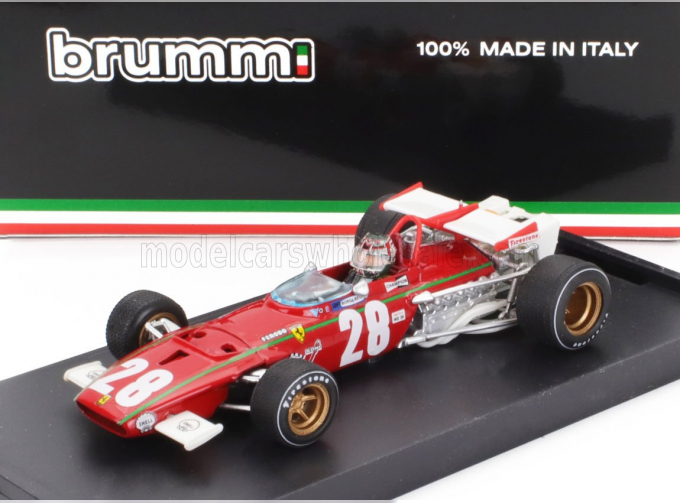 FERRARI F1 312b N 28 Belgium Gp (1970) Ignazio Giunti - With Driver Figure, Red White