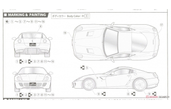 Сборная модель Ferrari 599GTB