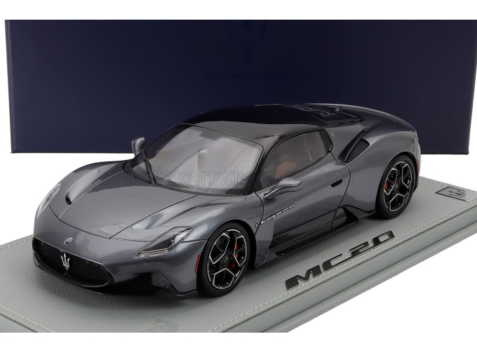 MASERATI Mc20 Gloss Black Roof (2020) - Con Vetrina - With Showcase, Grigio Mistero - Grey Met Black