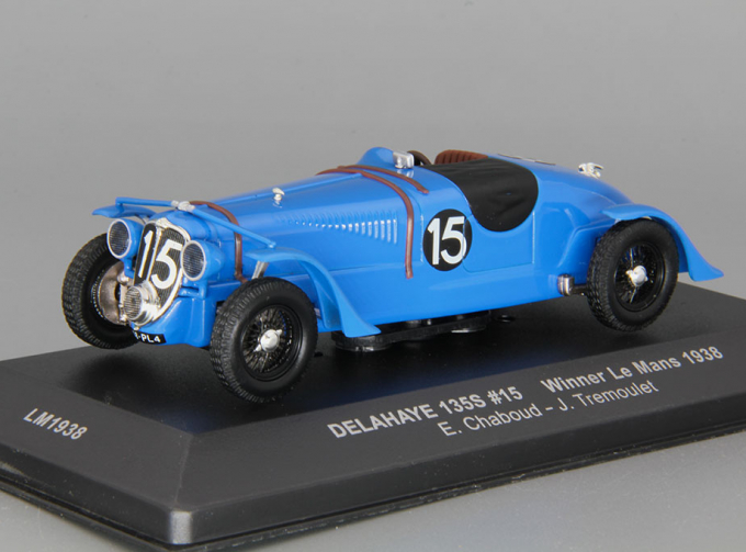 DELAHAYE 135S 15 Winner Le Mans E.Chaboud - J.Tremoulet (1938), blue