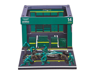 ASTON MARTIN AMR25 #14 Fernando Alonso Pit Pass Set (2025), green