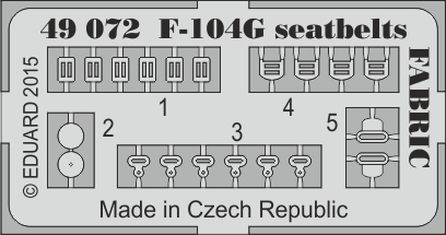 Фототравление F-104G seatbelts FABRIC