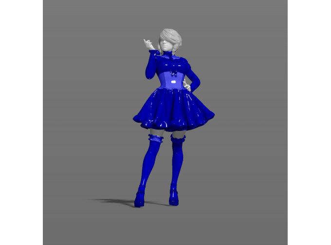 Фигура Горничная в чулках, окрашенная