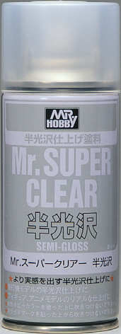 Полуглянцевый прозрачный аэрозольный лак Mr.SUPER CLEAR SEMI-GLOSS 170мл (в баллоне)