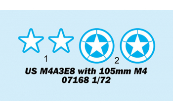 Сборная модель US M4A3E8 with 105mm M4