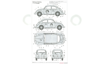 Сборная модель VOLKSWAGEN Beetle Type 1 With Girl Figure Rei Hazumi 1965