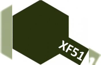 Краска акриловая темный хаки матовый XF-51 Khaki Drab,10мл.