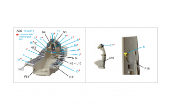 3D Декаль интерьера кабины F-16C (Tamiya) (малая версия)