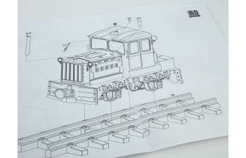 Сборная модель Узкоколейный мотовоз МД54-2