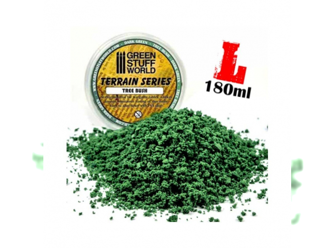 Комки листвы кустарника - тёмно-зелёные, 180 мл / Tree Bush Clump Foliage - Dark Green - 180 ml