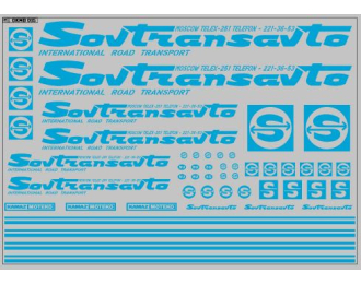 Декаль Sovtransavto для грузовиков, голубой