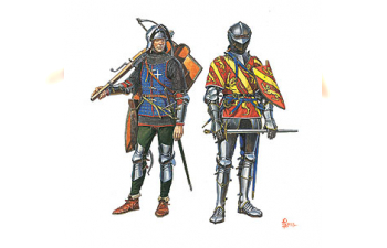 Сборная модель Французские рыцари с осадными лестницами, IV век
