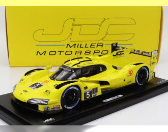 PORSCHE 963 9rd 4.6l Turbo V8 Team Jdc-miller Motorsports №5 Imsa Sportscar Championship (2023) Tijmen Van Der Helm - Mike Rockenfeller - Con Vetrina - With Showcase, Yellow Black