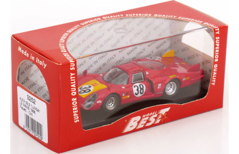 ALFA ROMEO 33.2 Coda Lunga N 38 24h Le Mans (1968) Facetti - Dini, Red Yellow