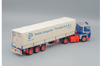 SCANIA LBT 141 с полуприцепом "Wolter Koops" 1976, blue / red