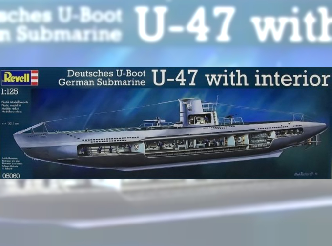 Сборная модель Немецкая подводная лодка U-47 с интерьером