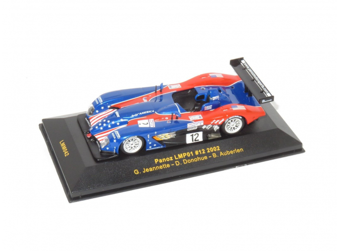 PANOZ LMP01 #12 G. Jeannette - D. Donohue - B. Auberlen (2002), red / blue