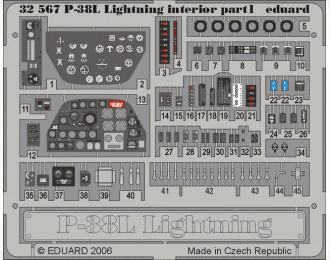 Цветное Фототравление для P-38L interior