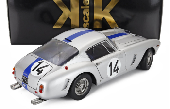 FERRARI 250GT SWB 3.0L V12 Coupe Team Noblet №14 3rd 24h Le Mans (1961) Pierre Noblet - Jean Guichet, silver / blue