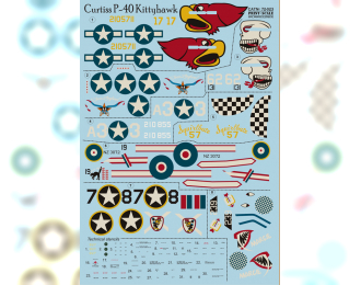 Curtiss P-40 Kittehawk Wet decal