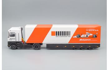 RENAULT Magnum Ae500 Car Transporter Team F1 Mclaren Honda Mp4/6 World Champion Season (1991), White Black Orange