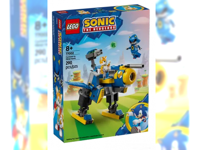 Сборная модель Sonic The Hedgehog - Cyclone Vs Metal Sonic - 290 Pezzi - 290 Pcs, Blue Yellow