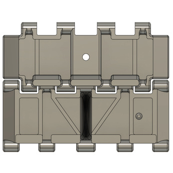 Сборные траки шевронные ранние Тип-34, Тип 2