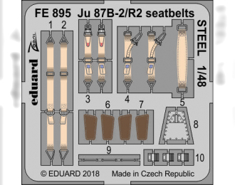 Фототравление для модели Ju 87B-2/ R2 seatbelts STEEL