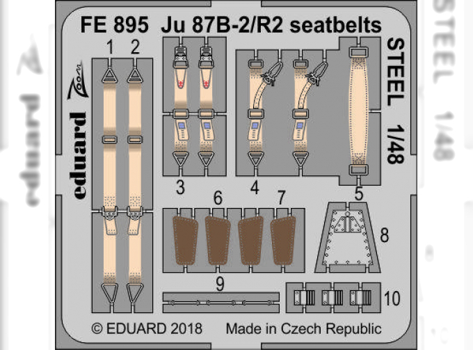 Фототравление для модели Ju 87B-2/ R2 seatbelts STEEL